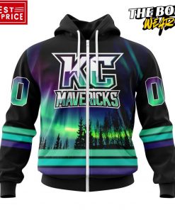 ECHL Kansas City Mavericks Northern Lights Special Design Hoodie