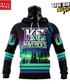 ECHL Kansas City Mavericks Northern Lights Special Design Hoodie