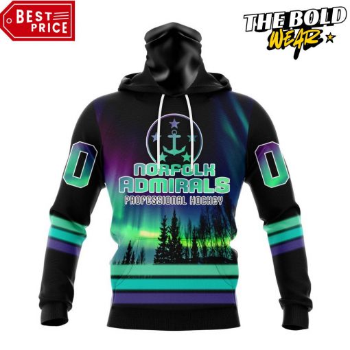 ECHL Norfolk Admirals Northern Lights Special Design Hoodie