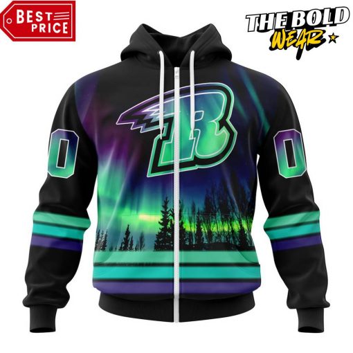 ECHL Rapid City Rush Northern Lights Special Design Hoodie