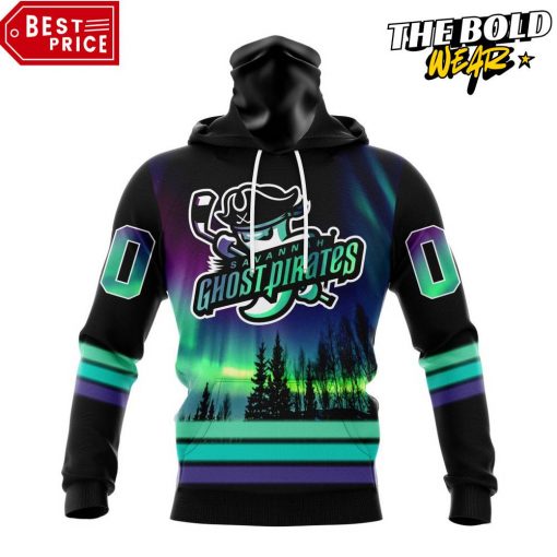 ECHL Savannah Ghost Pirates Northern Lights Special Design Hoodie