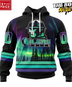 ECHL Tulsa Oilers Northern Lights Special Design Hoodie