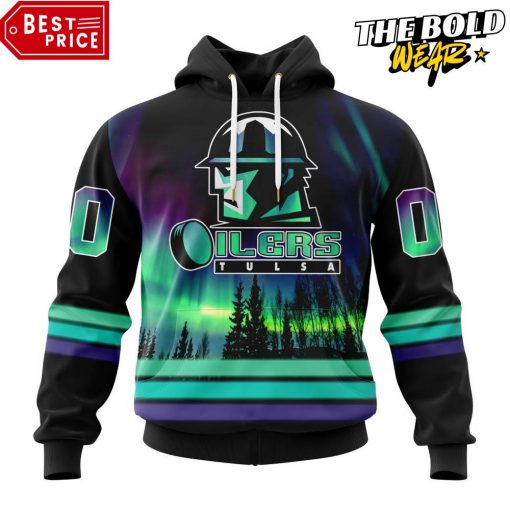 ECHL Tulsa Oilers Northern Lights Special Design Hoodie