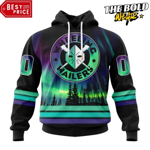 ECHL Wheeling Nailers Northern Lights Special Design Hoodie