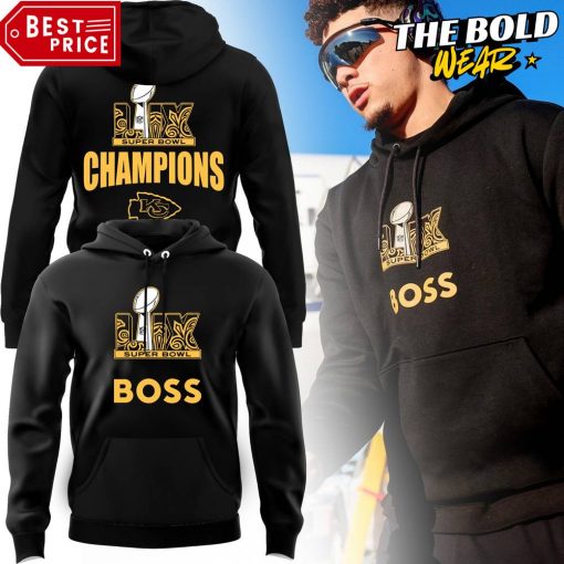 Kansas City Chiefs Super Bowl LIX Boss Black Hoodie