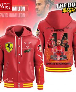 Lewis Hamilton Scuderia Ferrari Team Hooded Baseball Jacket