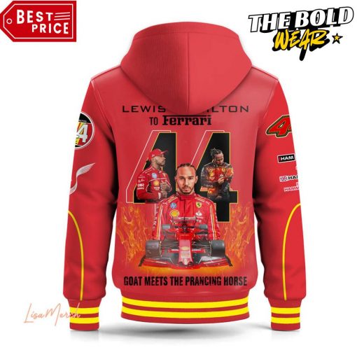 Lewis Hamilton Scuderia Ferrari Team Hooded Baseball Jacket