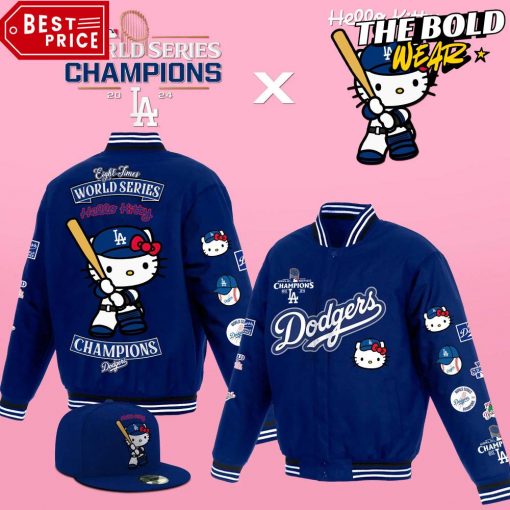 Los Angeles Dodgers x Hello Kitty 2024 World Series Champions Baseball Jacket