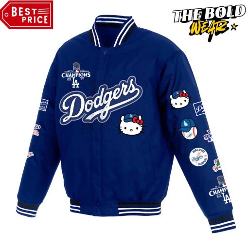 Los Angeles Dodgers x Hello Kitty 2024 World Series Champions Baseball Jacket