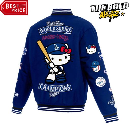 Los Angeles Dodgers x Hello Kitty 2024 World Series Champions Baseball Jacket