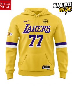 Los Angeles Lakers Show Luka Doncic Yellow Hoodie