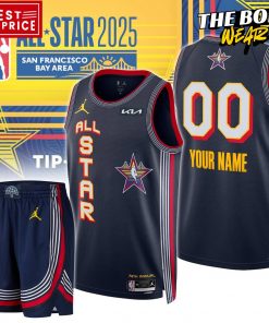 NBA All-Star 2025 Personalized Navy Jersey Shorts