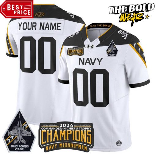 Navy Midshipmen 2024 Commander-In-Chiefs Champions Football Jersey