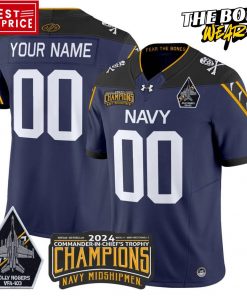 Navy Midshipmen 2024 Commander-In-Chiefs Champions Football Jersey