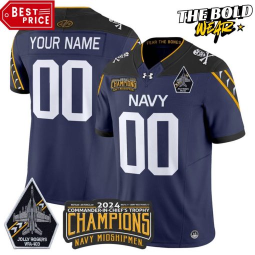 Navy Midshipmen 2024 Commander-In-Chiefs Champions Football Jersey