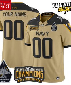 Navy Midshipmen 2024 CommanderInChiefs Champions Football Jersey