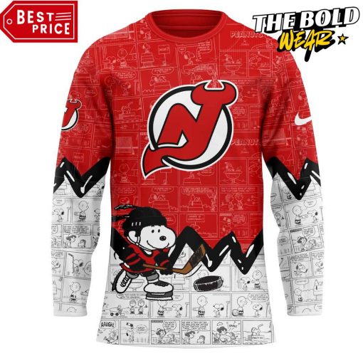 New Jersey Devils Peanuts Night Special Edition Hockey Jersey