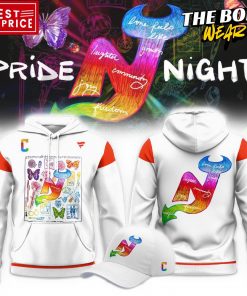 New Jersey Devils Pride Night White Hoodie