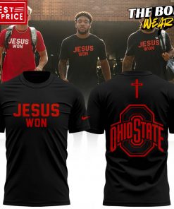 Ohio State Buckeyes Jesus Won Black Tee