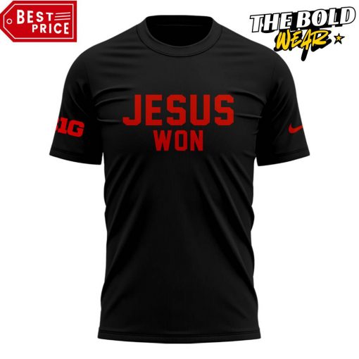 Ohio State Buckeyes Jesus Won Black Tee