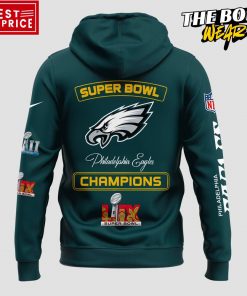 Philadelphia Eagles 2 Time Super Bowl LIX Champions Limited Edition Hoodie