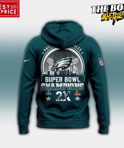 Philadelphia Eagles 2x Super Bowl LIX Champions Limited Edition Hoodie