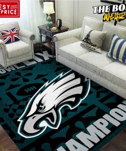 Philadelphia Eagles Super Bowl LIX Champions 2025 Carpet Rug