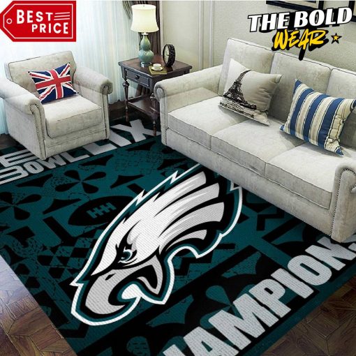 Philadelphia Eagles Super Bowl LIX Champions 2025 Carpet Rug