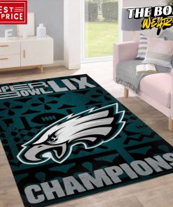 Philadelphia Eagles Super Bowl LIX Champions 2025 Carpet Rug