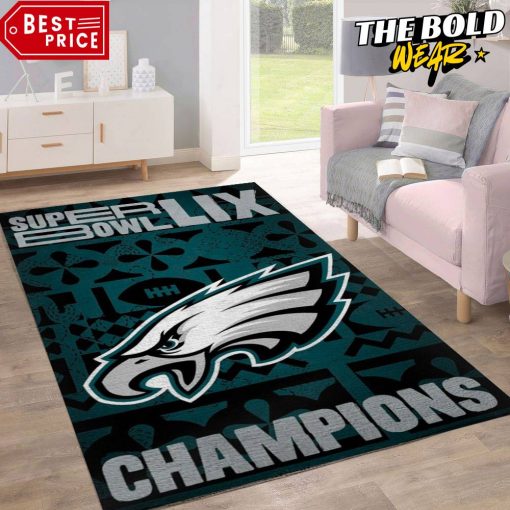 Philadelphia Eagles Super Bowl LIX Champions 2025 Carpet Rug