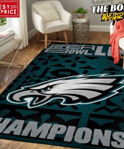 Philadelphia Eagles Super Bowl LIX Champions 2025 Carpet Rug