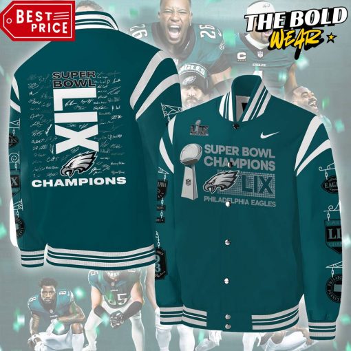 Philadelphia Eagles Super Bowl LIX Champions All Player Signatures Bomber Jacket