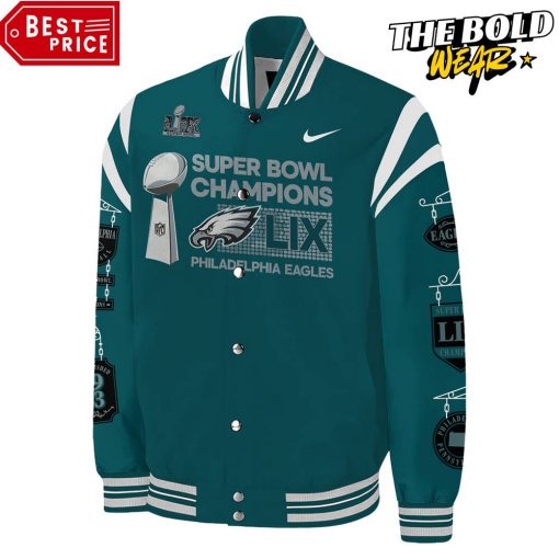 Philadelphia Eagles Super Bowl LIX Champions All Player Signatures Bomber Jacket