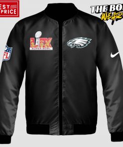 Philadelphia Eagles Super Bowl LIX Champions Black Bomber Jacket