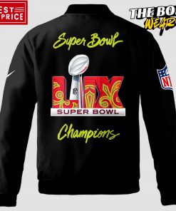 Philadelphia Eagles Super Bowl LIX Champions Black Bomber Jacket