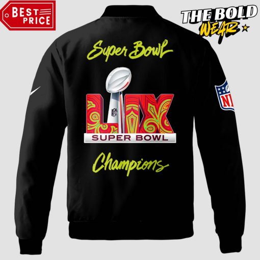 Philadelphia Eagles Super Bowl LIX Champions Black Bomber Jacket