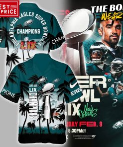 Philadelphia Eagles Super Bowl LIX Champions Hawaiian Shirt