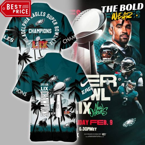 Philadelphia Eagles Super Bowl LIX Champions Hawaiian Shirt