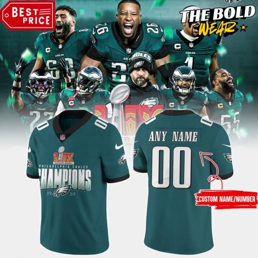 Philadelphia Eagles Super Bowl LIX Champions Special Jersey