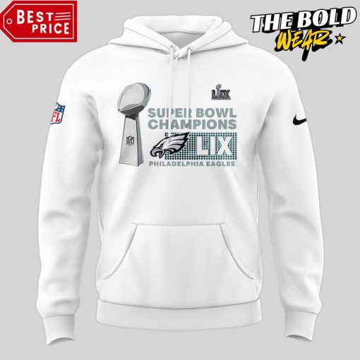 Philadelphia Eagles Super Bowl LIX Champions White Hoodie