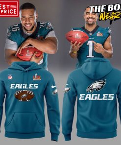 Philadelphia Eagles Super Bowl LIX Game Player Midnight Green Hoodie