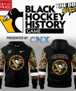 Pittsburgh Penguins Black Hockey History Night Game Hoodie