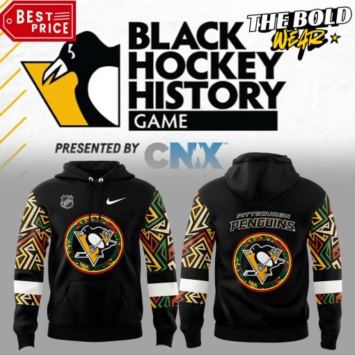 Pittsburgh Penguins Black Hockey History Night Game Hoodie