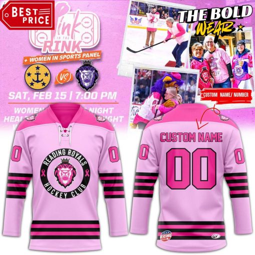 Reading Royals Pink in the Rink New 2025 Jersey