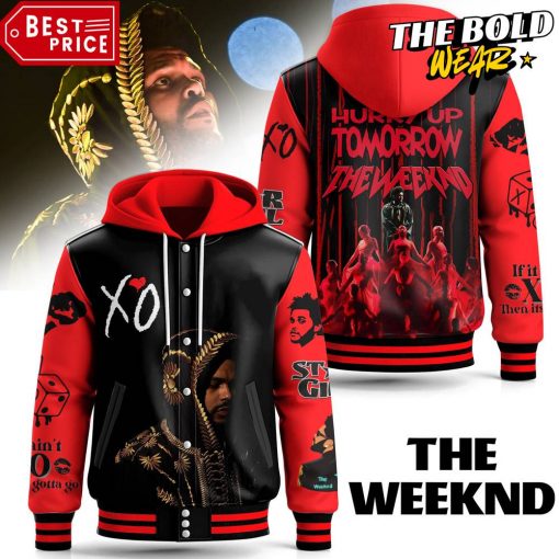 The Weeknd Hurry Up Tomorrow Hooded Baseball Jacket