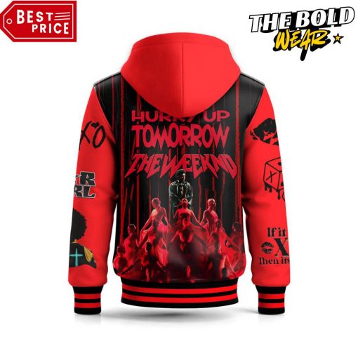 The Weeknd Hurry Up Tomorrow Hooded Baseball Jacket