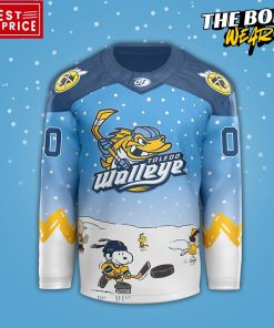 Toledo Walleye x Peanuts Night Hockey Jersey