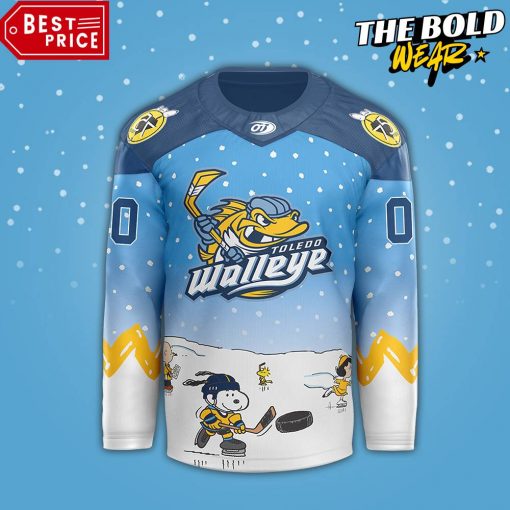 Toledo Walleye x Peanuts Night Hockey Jersey