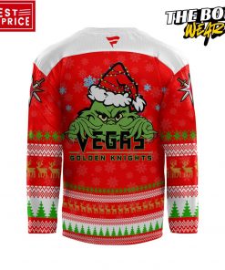 Vegas Golden Knights x Grinch Christmas Hockey Jersey