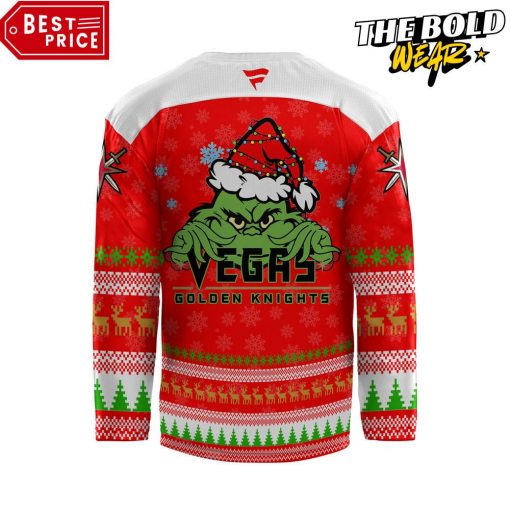 Vegas Golden Knights x Grinch Christmas Hockey Jersey